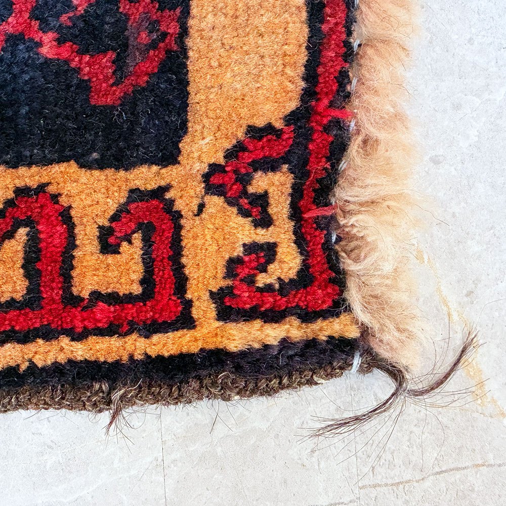 トライバルラグ Tribal rug バルーチ族 バルチエリア 手織り ラグ 160×100㎝ アフガニスタン オリエンタル ウール ラグ ★