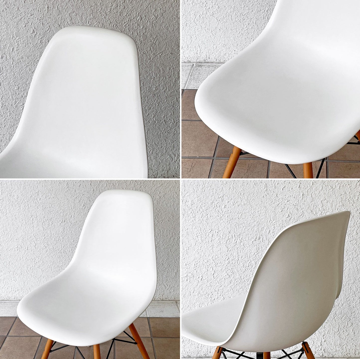 ヴィトラ vitra サイドシェルチェア ポリプロピレン製 ホワイト ドゥエルレッグ DSW C&R イームズ ミッドセンチュリー ◇