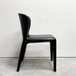 カッシーナ Cassina オラ 369 HOLA アームレスチェア ダイニングチェア 本革 ブラックレザー ハンス・ウェッツスタイン イタリア 定価￥418,000- A ●