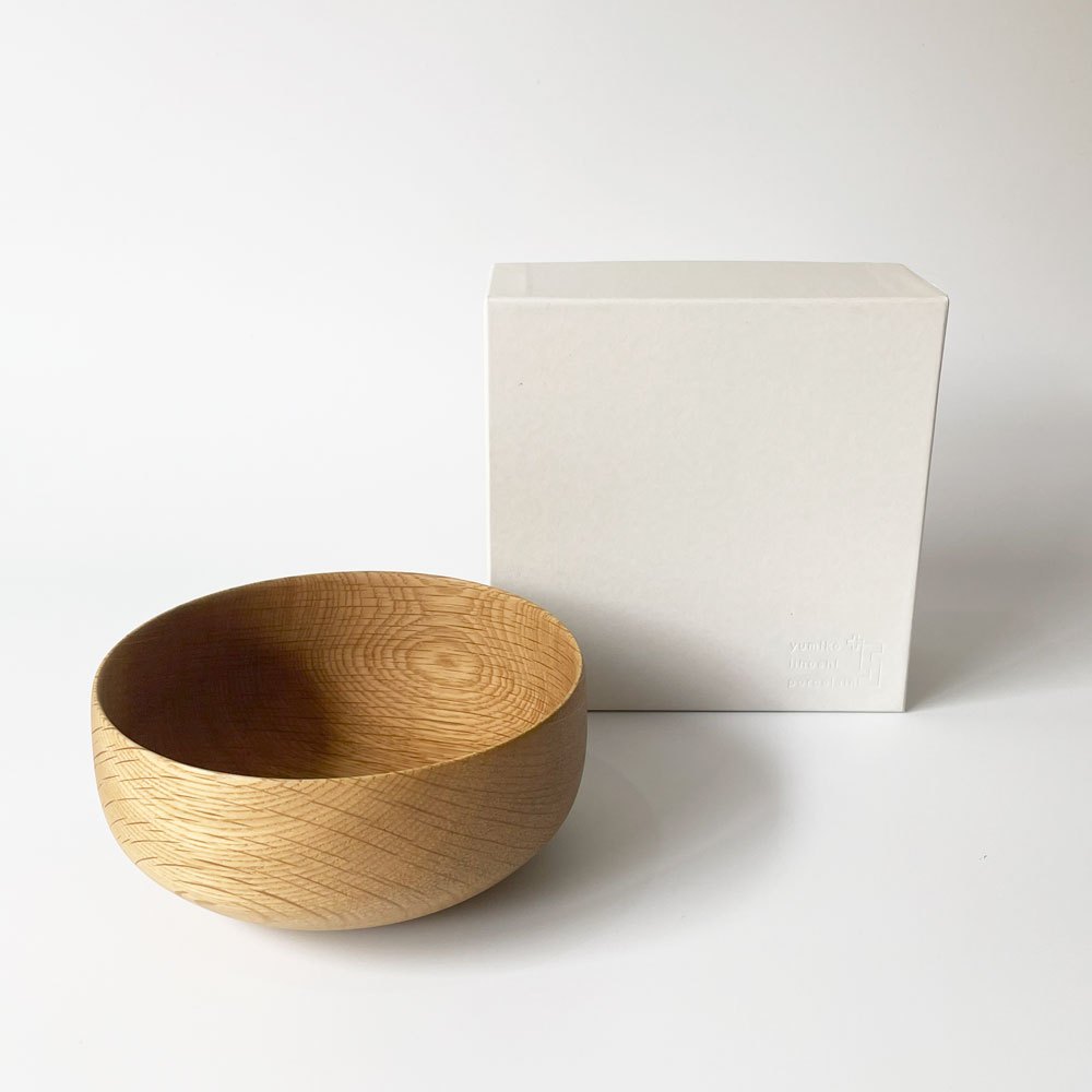 イイホシユミコ Lugn woodbowl W135×H60mm 現代作家 箱付き 美品 ★