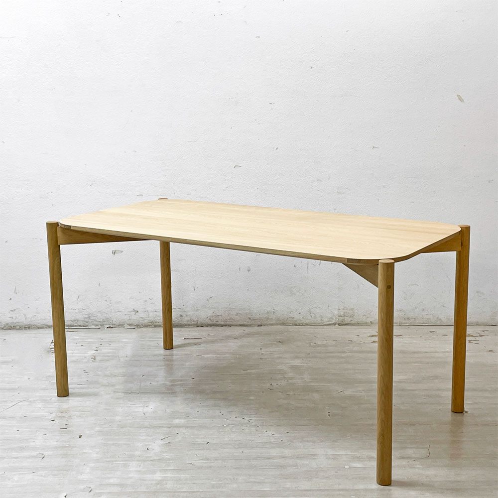 カリモクニュースタンダード Karimoku キャストール ダイニングテーブル CASTOR TABLE 150 国産ナラ材 ピュアオークカラー ナチュラル 定価\145,200- B ●