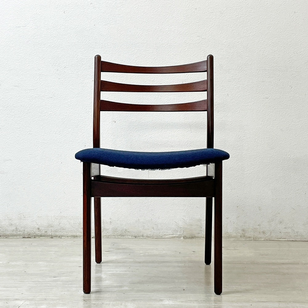 北欧ビンテージ Scandinavia Vintage ダイニングチェア 無垢材 ファブリック 北欧家具 モダンデザイン B ●