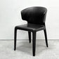 カッシーナ Cassina オラ 369 HOLA アームレスチェア ダイニングチェア 本革 ブラックレザー ハンス・ウェッツスタイン イタリア 定価￥418,000- C ●