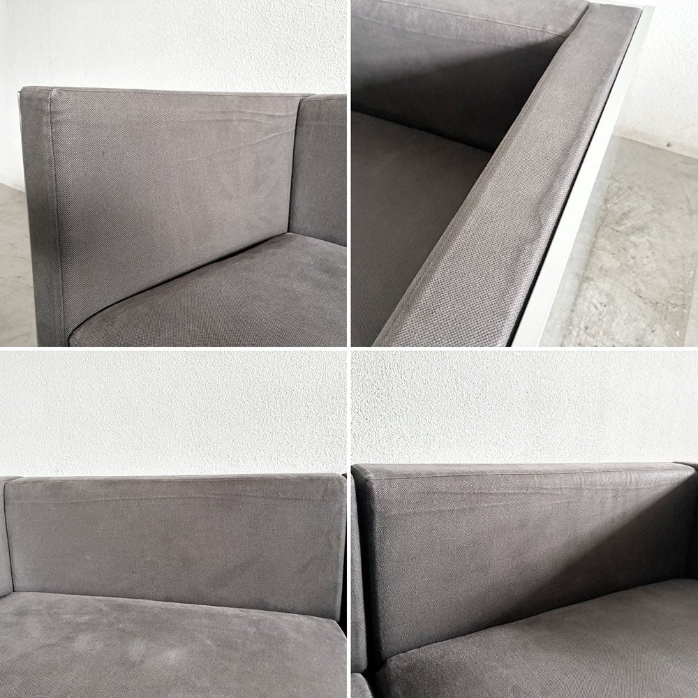 カッシーナイクスシー Cassina ixc. エアーフレーム AIR FRAME 30073 ミッドソファ MID SOFA 3人掛け W166cm グレー系 ファブリック デヴィッド・チッパーフィールド 〓