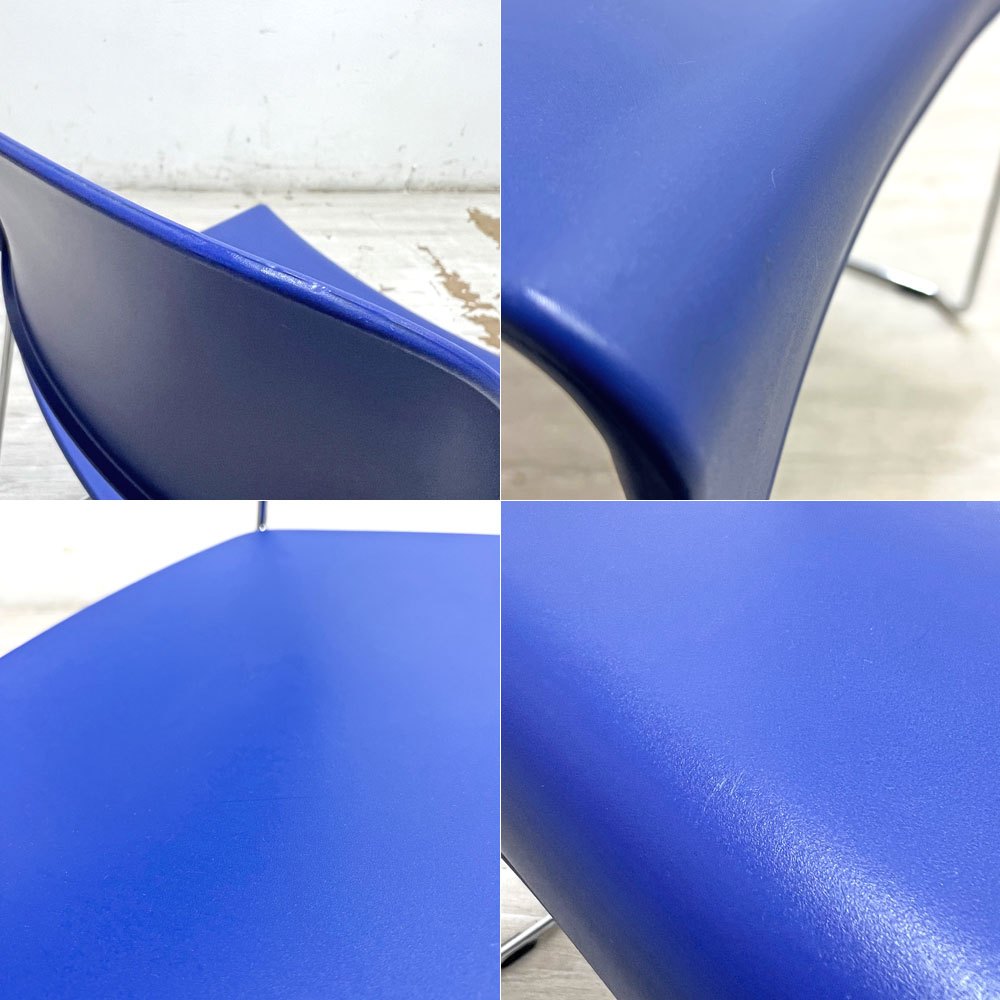 ヴィトラ Vitra シムチェア Sim chair スタッキングチェア ジャスパーモリソン ブルー 参考定価￥50,600 C ●