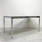 USMモジュラーファニチャー USM Haller USMハラーテーブル ワーキングデスク ダイニングテーブル W150×D75×H72cm パールグレーラミネート(ホワイト) 高さ調整機能付 ●