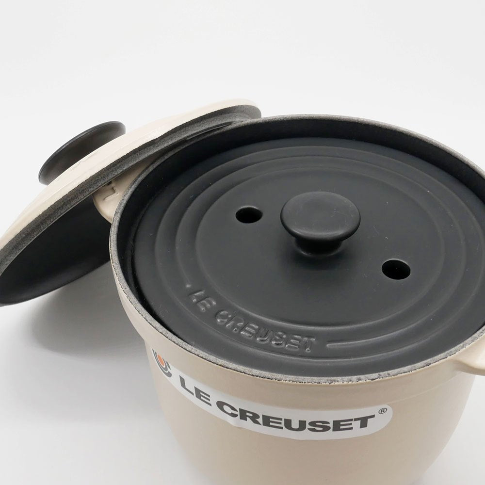 ルクルーゼ Le Creuset ココット エブリィ 18cm ブリオッシュ 限定色 鋳物 鍋 ガス・IH・オーブン対応 18専用 インナーリッド 内蓋セット ●