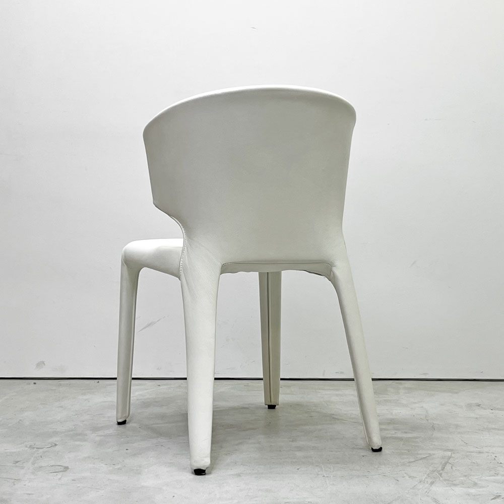 カッシーナ Cassina オラ 367 HOLA アームチェア 本革 フルレザー ホワイト ハンス・ウェッツスタイン 定価￥374,000- A ●