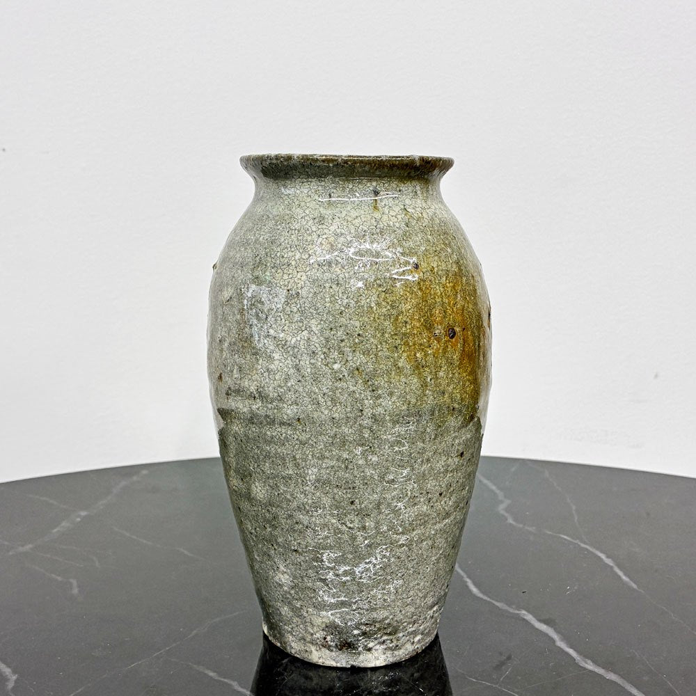 八田亨 花器 花瓶 フラワーベース 陶器 穴窯 薪窯 現代作家 日本 国産 H18.5cm ◎