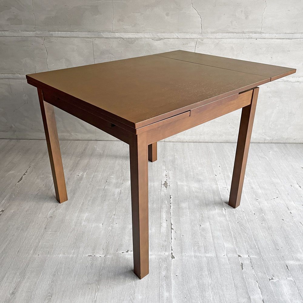 無印良品 MUJI 伸長式 ダイニングテーブル EX  エクステンションテーブル タモ材 ブラウン  W80-105-130cm 廃番