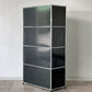 ユーエスエムハラー USM Haller モジュラーファニチャー Modular Furniture キャビネット シェルフ 1列4段 旧型 スイス ◇