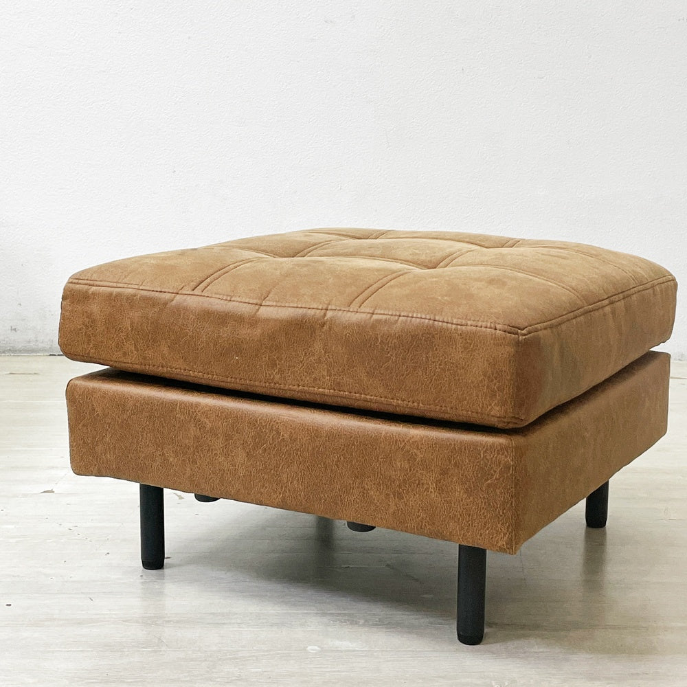ジャーナルスタンダードファニチャー j.s.F ピーエスエフ カウチソファ PSF COUCH SOFA W210cm 3人掛けソファ オットマン レザー調 撥水 コンセント付属 参考価格165,000円 ●