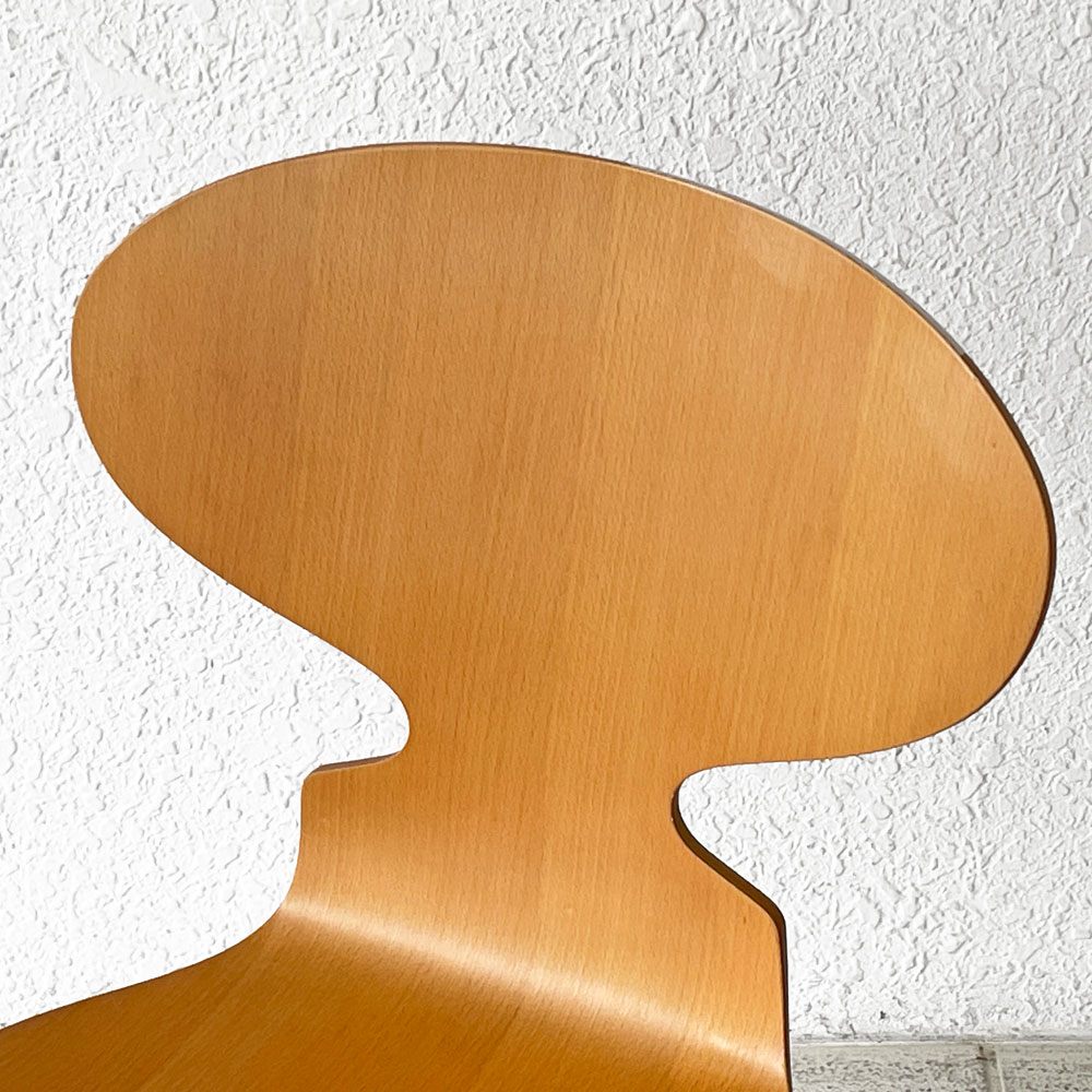 フリッツハンセン Fritz Hansen アントチェア 4本脚 ナチュラルビーチ ラッカー アルネ・ヤコブセン 北欧家具 C ◇