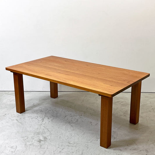 日田工芸 Hita Craft チーク 無垢集成材 伊勢丹オリジナル ダイニングテーブル 角脚 ジャパンビンテージ W165cm ●