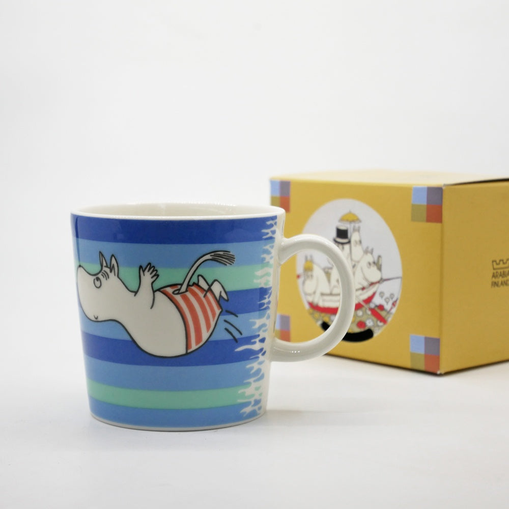 アラビア ARABIA ムーミンマグ MOOMIN ザ・ダイブ 2006年 夏限定 フィンランド 北欧食器 箱付き ●