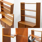 北欧ビンテージ Scandinavian Vintage チーク材 オープンシェルフ キャビネット ブックシェルフ 飾り棚 W90cm 北欧家具 ●