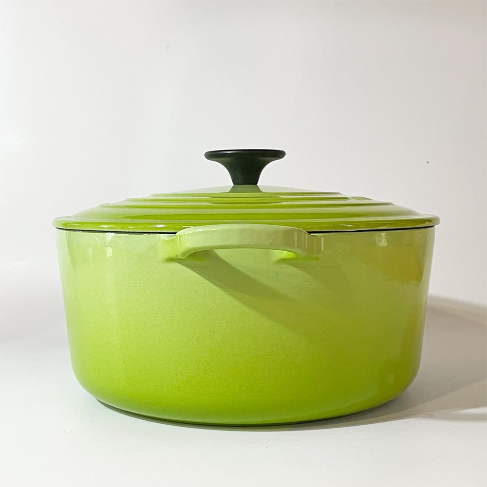 ルクルーゼ LE CREUSET ココットロンド 両手鍋 フルーツグリーン 24cm 鋳物 フランス ★