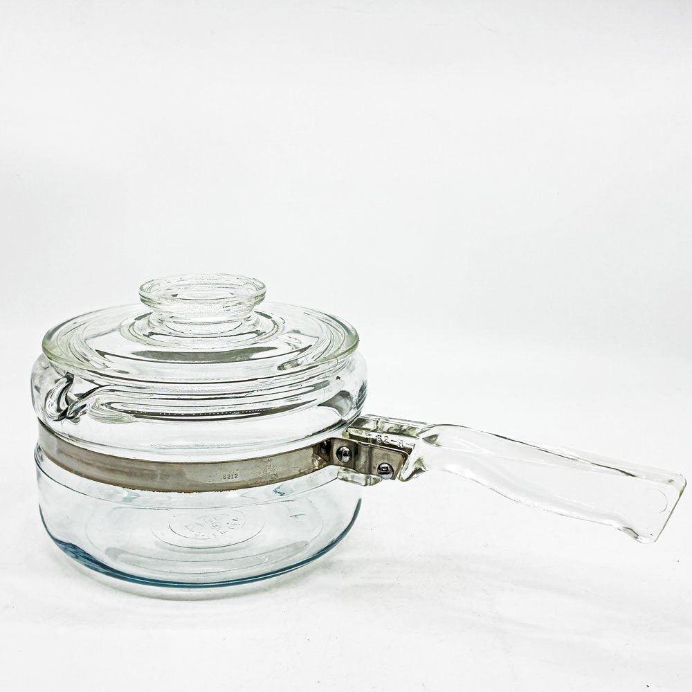 オールドパイレックス OLD PYREX  フレームウェア FLAMEWARE ソースパン 耐熱ガラス 片手鍋 調理器具 USビンテージ ●