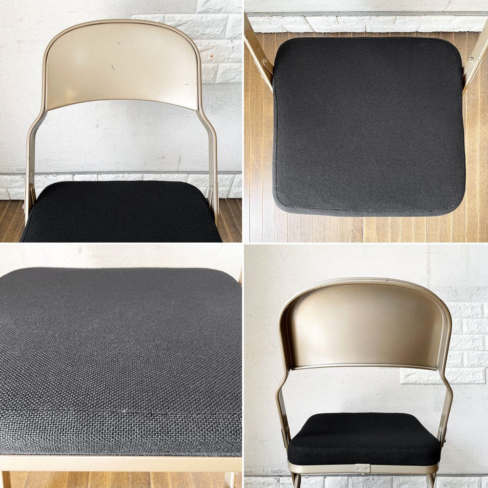クラリン CLARIN フォールディングチェア FOLDING CHAIR シートクッション ブラック 折りたたみ アメリカ製 P.F.S.取扱 廃番仕様 ◎