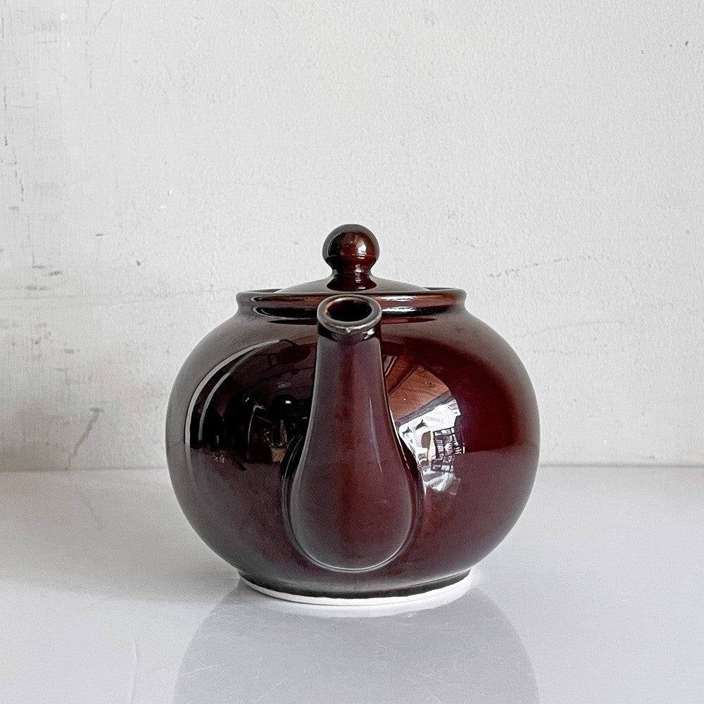 プリスティン PRISTINE POTTERY ブラウンベティー Brown Betty ティーポット ダークブラウン 4カップ イギリス製 廃窯 ビンテージ ■