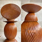 ヨーガンレール ババグーリ Jurgen Lehl Babaghuri チーク無垢材 スツール Stool ラウンド うずまき柄 ハンドメイド 一木造り プリミティブ 希少 ♪