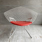 ノル Knoll ビンテージ ダイヤモンドチェア Diamond Chair ハリー・ベルトイア Harry Bertoia ホワイトフレーム シートパッド付 ミッドセンチュリー ♪