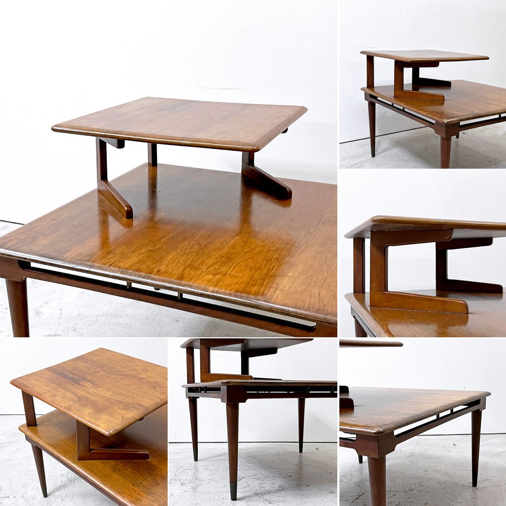 ホワイトファニチャーカンパニー White Furniture Company ステップコーナーテーブル USビンテージ US Vintage 米国家具 ミッドセンチュリー ●