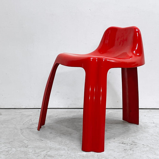 パルス Paulus社 ジンジャーチェア Ginger Chair パトリック・ジンジャンブリー Patrick Gingembre レッドカラー フランス ビンテージ スペースエイジ ●