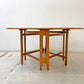 ジェンティーク Jentique ゲートレッグ テーブル gate leg table チーク材 クロスレッグ バタフライテーブル  UKビンテージ ●