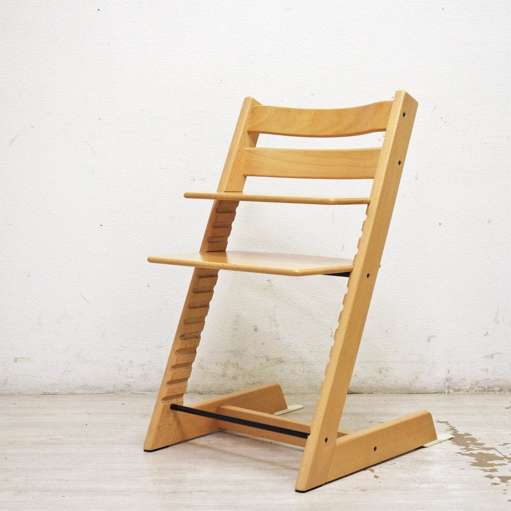 ストッケ STOKKE トリップトラップ TRIPP TRAPP ベビーチェア キッズチェア S/N6～ ナチュラル グライダー付き ノルウェー 北欧家具 ●