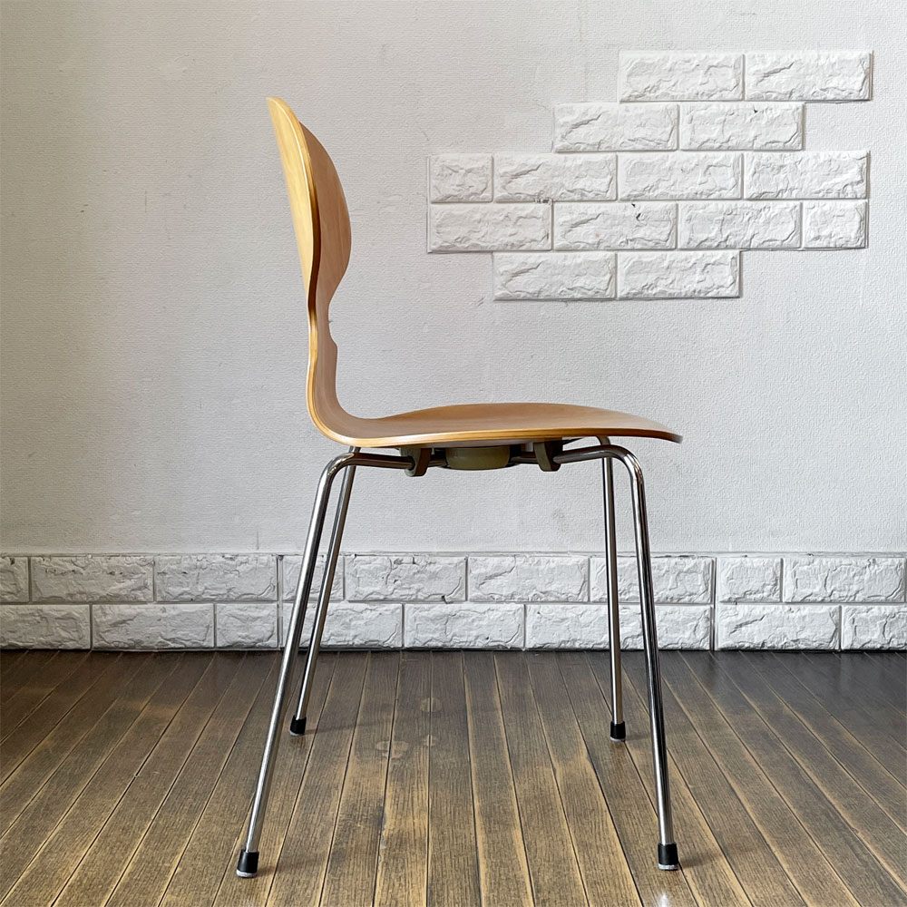 フリッツハンセン Fritz Hansen 3101 アリンコチェア アントチェア 4本脚 ナチュラルビーチ ラッカー仕上げ フェルトグライズ アルネ・ヤコブセン E ◎