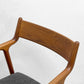 宮崎椅子製作所 ペペチェア PEPE side chair 背無垢タイプ ウォールナット ファブリック グレー系カラー フィンガージョイント 村澤一晃 参考定価￥77,440- B ●