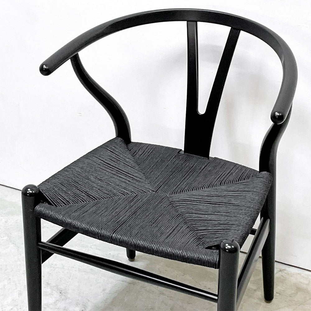 カールハンセン＆サン Carl Hansen & Son CH24 Yチェア ブラックラッカー×ブラックペーパーコード ビーチ材 ハンス・J・ウェグナー デンマーク 北欧家具 日本仕様サイズ B ●