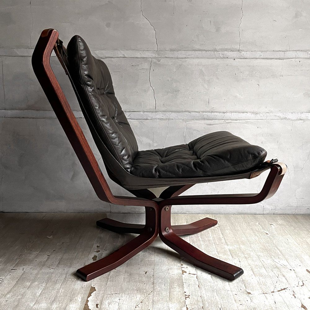 バットネ VATNE ファルコンチェア Falcon Chair ローバック イージーチェア ラウンジチェア 1Pソファ シガード・レッセル 本革 ビンテージ 北欧 ノルウェー ♪