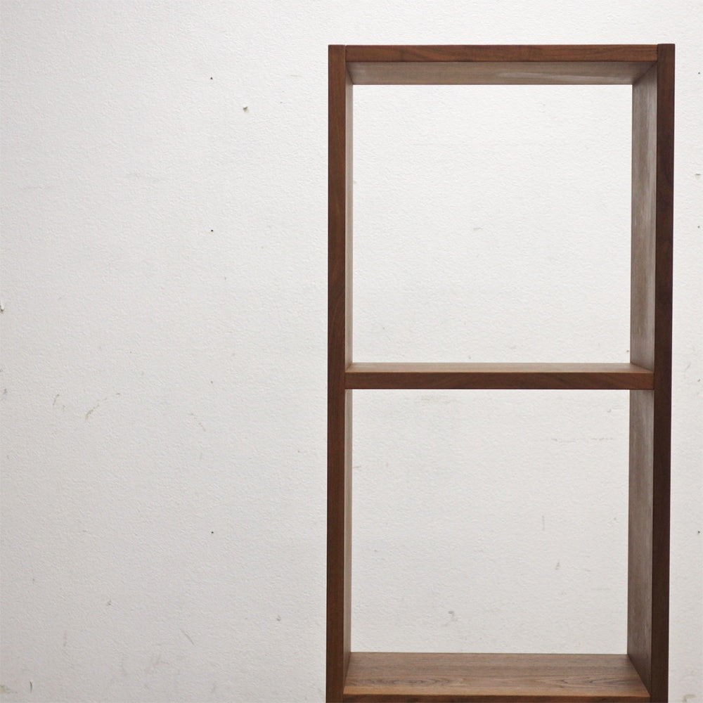 無印良品 MUJI スタッキングシェルフ 1列3段 ウォールナット材 オープンシェルフ 本棚 飾り棚 収納棚 ナチュラルデザイン ●