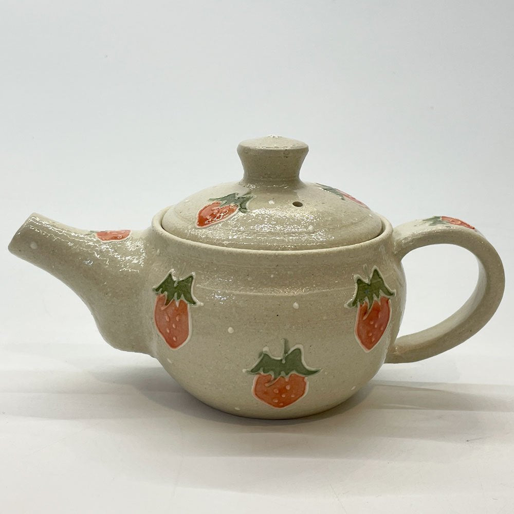 中村佳菜子 Kanako NAKAMURA いちご ポット イチゴ 苺 急須 うつわ 器 現代作家 クラフト陶器 美品 ★
