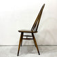 アーコール Ercol クエーカーチェア ダイニングチェア ハイバック エルム材 × ビーチ材 UKビンテージ 英国家具 ●
