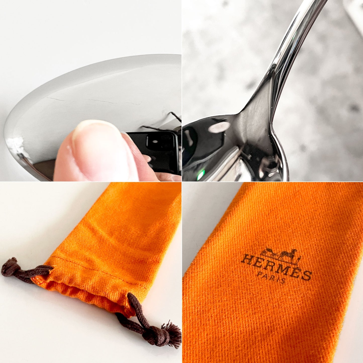 エルメス HERMES アトラージュ Attelage ディナースプーン カトラリー ステンレススティール H20cm フィリップ・ムケ フランス ■