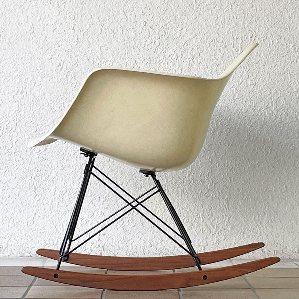 ハーマンミラー Herman Miller アームシェルチェア セカンド 2nd初期 エンボスレス FRP  ロッカーベース イームズ ミッドセンチュリーモダン ◇