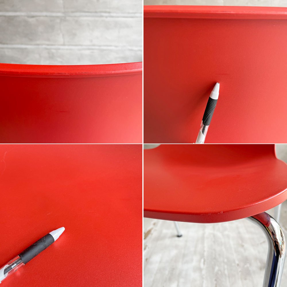 ヴィトラ vitra ハルチューブ HAL Tube サイドチェア ダイニングチェア ブリック スタッカブル ジャスパー・モリソン ♪
