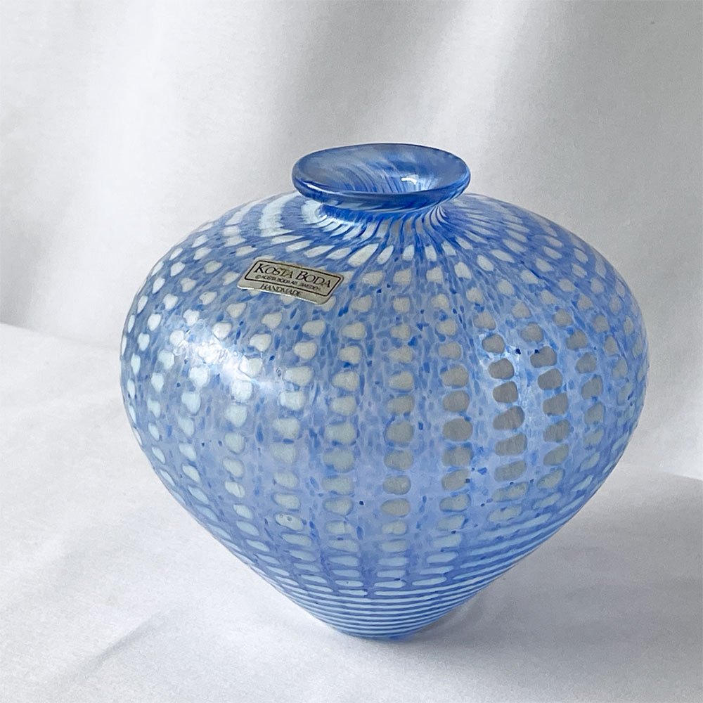 コスタボダ KOSTA BODA ミノス Minos 青い花瓶 48436 H11cm ガラス フラワーベース Bertil Vallien 花器 北欧 スウェーデン ◇