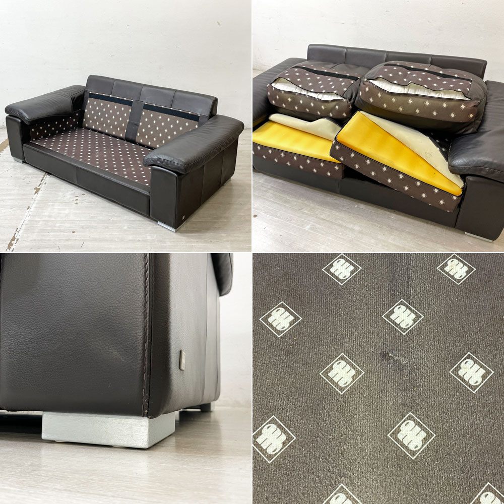 アクタス ACTUSギャラリーM GalleryM カナル KANAL 3シーターソファ 本革 ムスタリング Musterring ドイツ ●