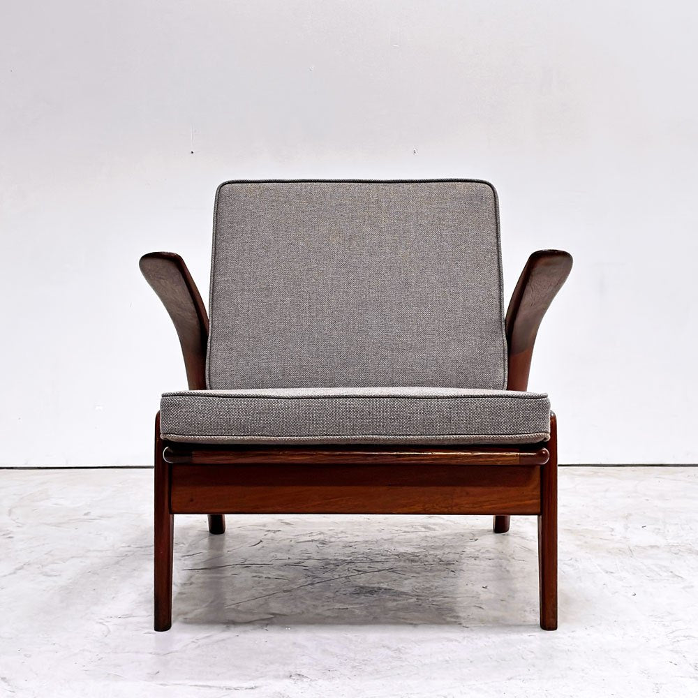 ギムソン＆スレーター Gimson & Slater ローバックラウンジチェア チーク材 Rolf Rastad & Adolf Relling  クッション交換品 イギリスビンテージ 北欧スタイル ●