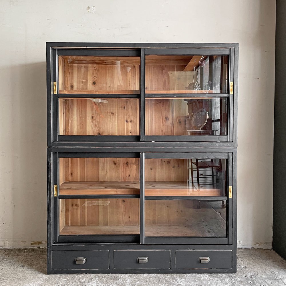 クラッシュゲート CRASH GATE ノットアンティークス knot antiques クロキⅡ キャビネット スギ古材 上下入替可 w120cm ■