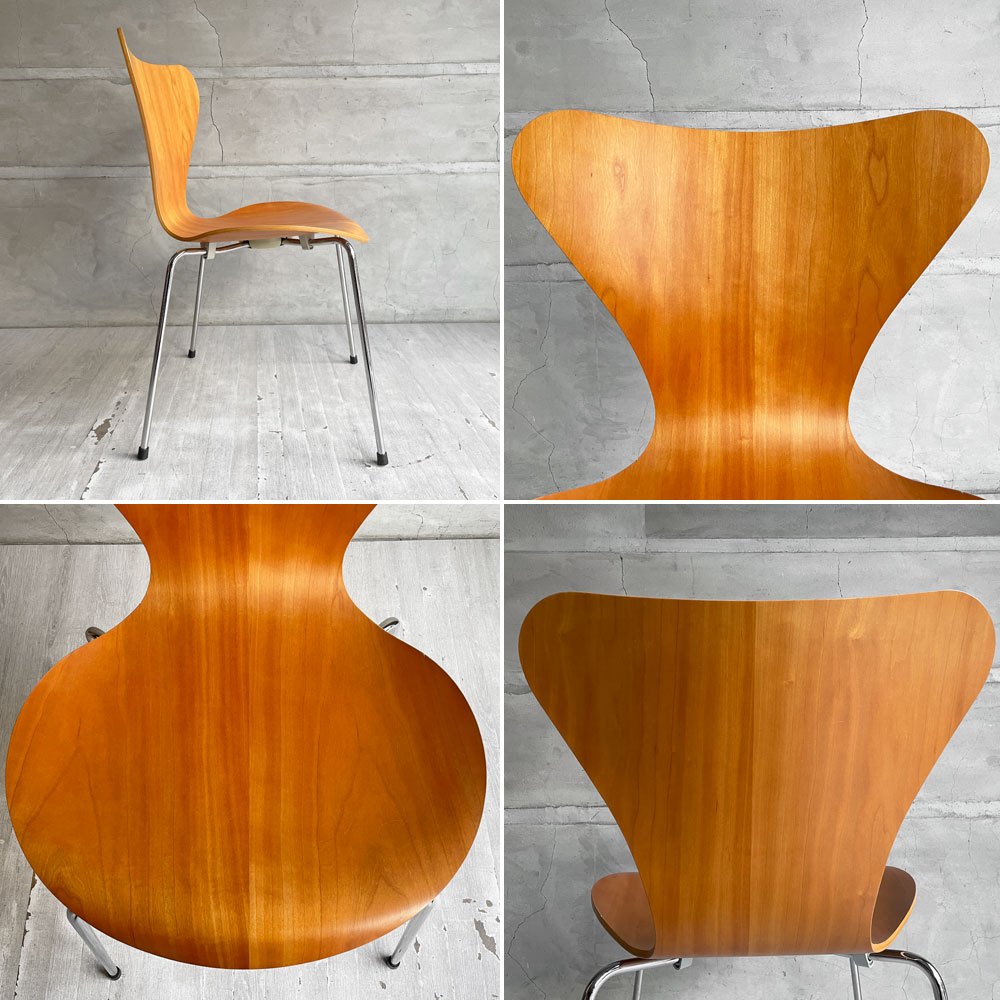 フリッツハンセン Fritz Hansen セブンチェア Seven Chair ダイニングチェア アルネヤコブセン Arne Jacobsen ナチュラルチェリー 北欧家具 B ♪