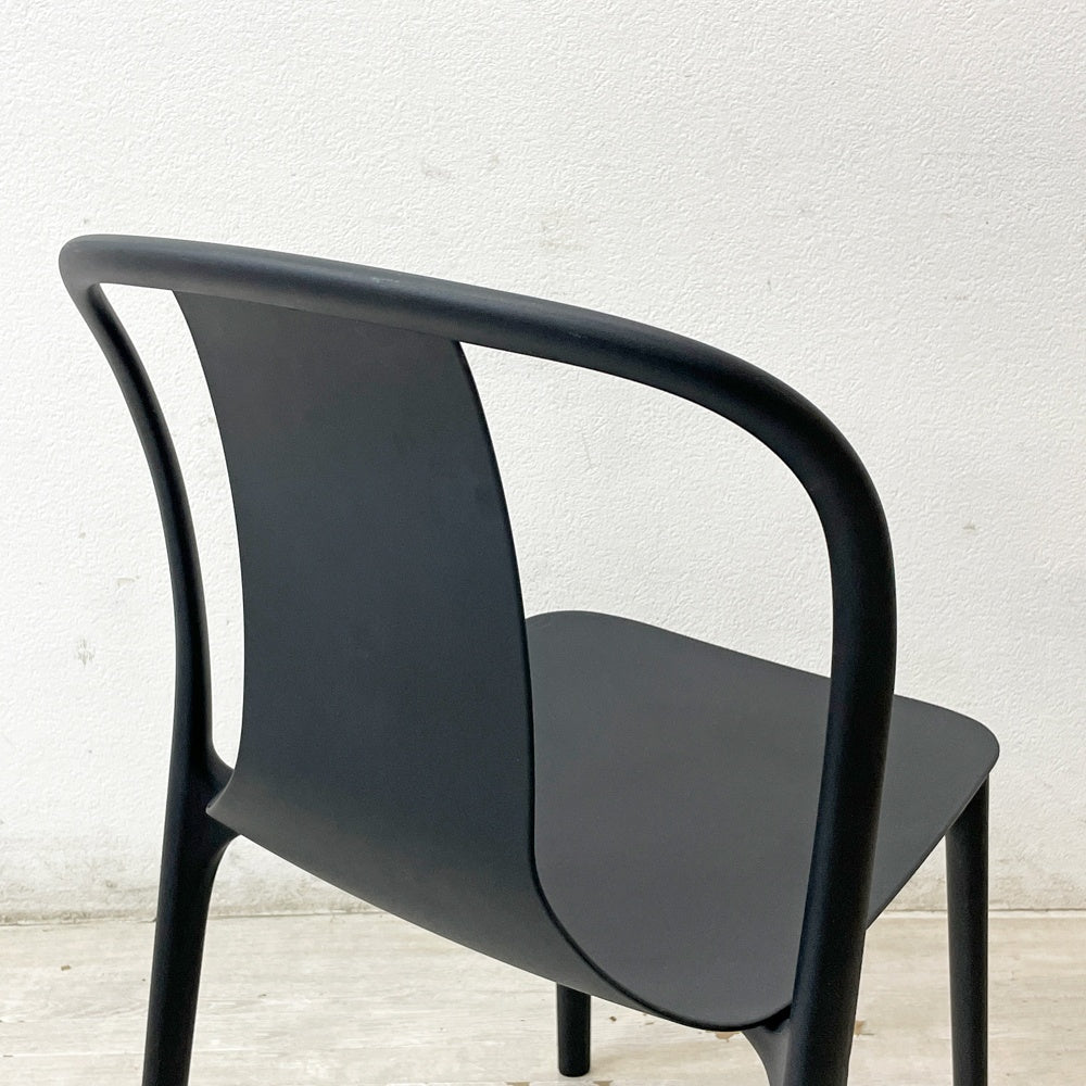 ヴィトラ Vitra ベルヴィルチェア Belleville Chair ダイニングチェア スタッキングチェア ディープブラック ロナン & エルワン・ブルレック A ●