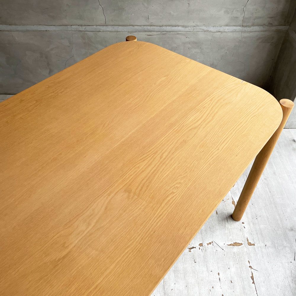 カリモクニュースタンダード Karimoku キャストール ダイニングテーブル CASTOR TABLE 150 国産ナラ材 ピュアオークカラー 定価145,200円 ♪