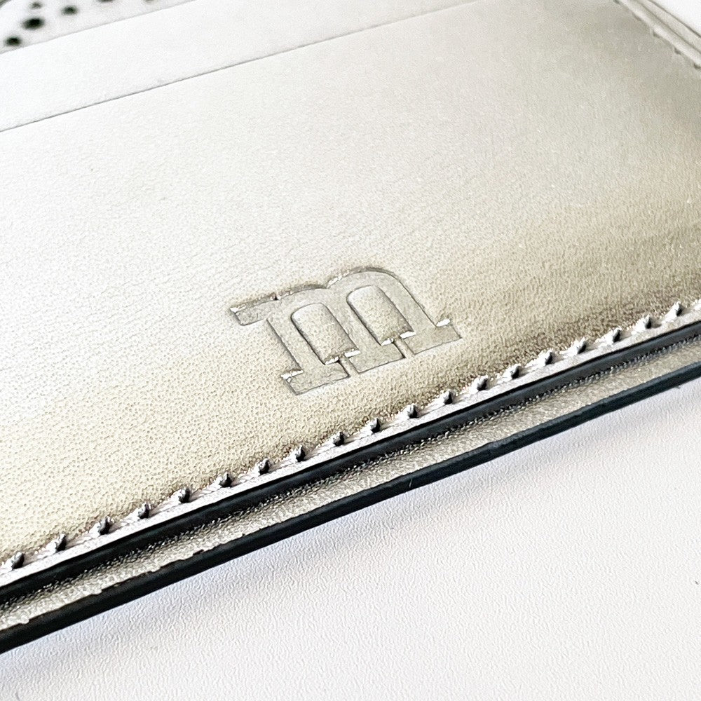 マリメッコ marimekko インプリント カードホルダー ウニッコ Imprint Card Holder Unikko シルバー カードケース ポーチ付き 北欧 ■