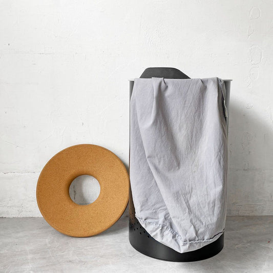 ブラバンシア Brabantia ランドリービン ランドリーボックス 60L スチール×コルク モダンデザイン 定価￥21,030- ★