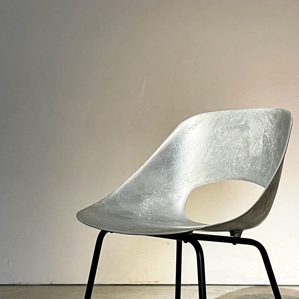シュタイナー Steiner チューリップチェア Tulip Chair アルミキャスト製 ピエール・ガーリッシュ Pierre Guariche フランス ビンテージ 希少 ●